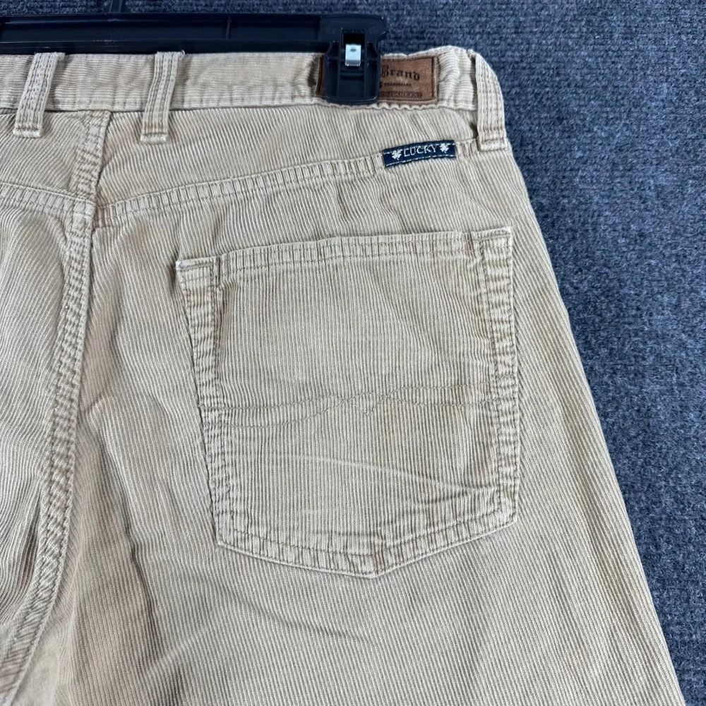Lucky Brand Corduroy Pants Mens 32x30 Tan 361 Vintage Straight Khaki Cords